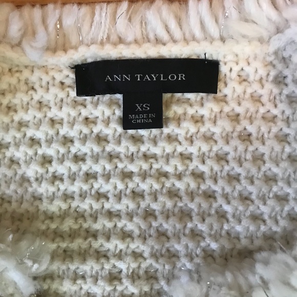 Ann Taylor white sweater jacket XS - Picture 6 of 6